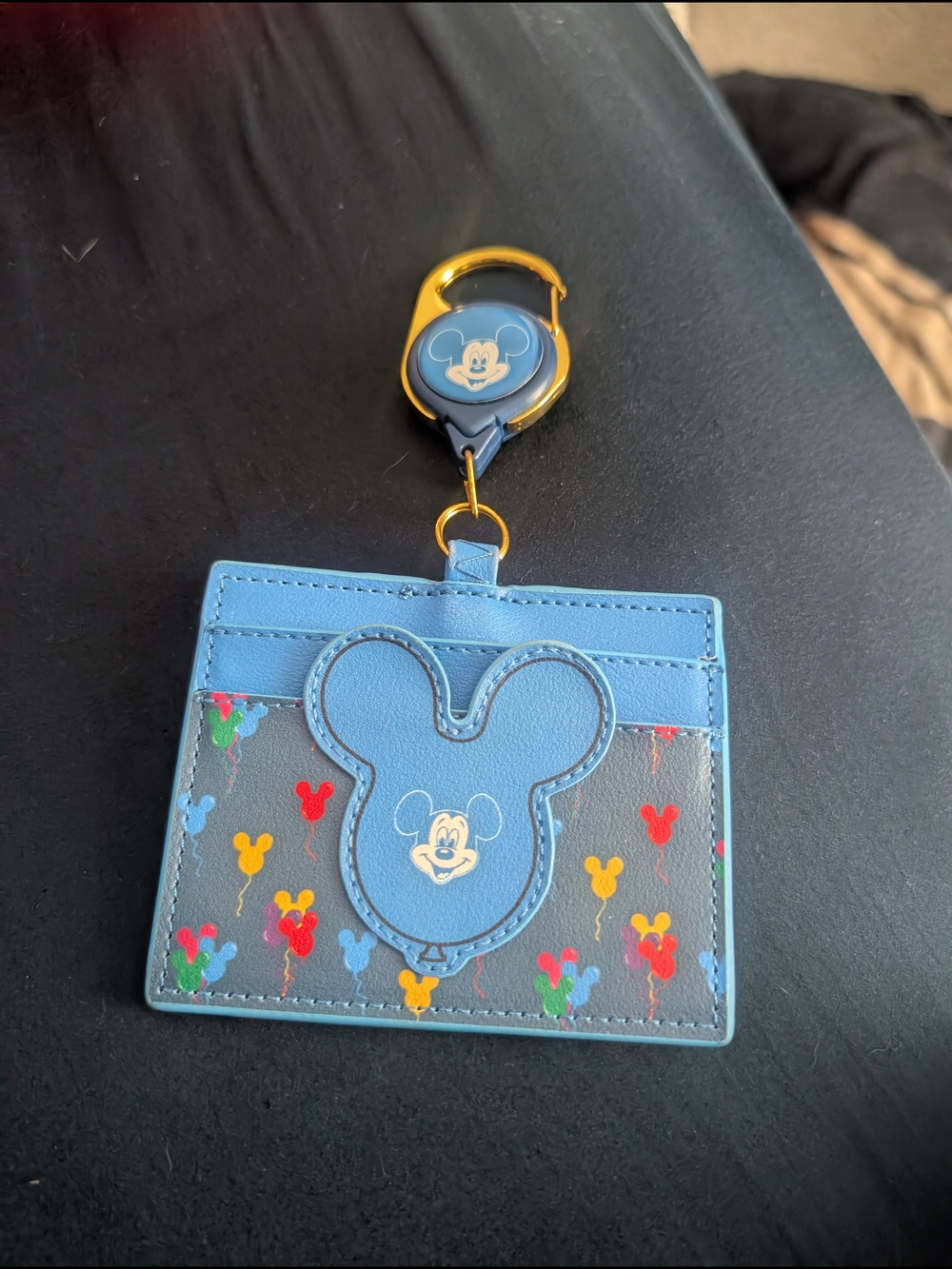 Blue Mickey Mouse  Cardholder Lanyard Loungefly